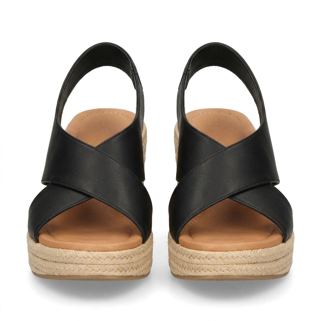 Crossover Espadrille Wedge Sandals Summer