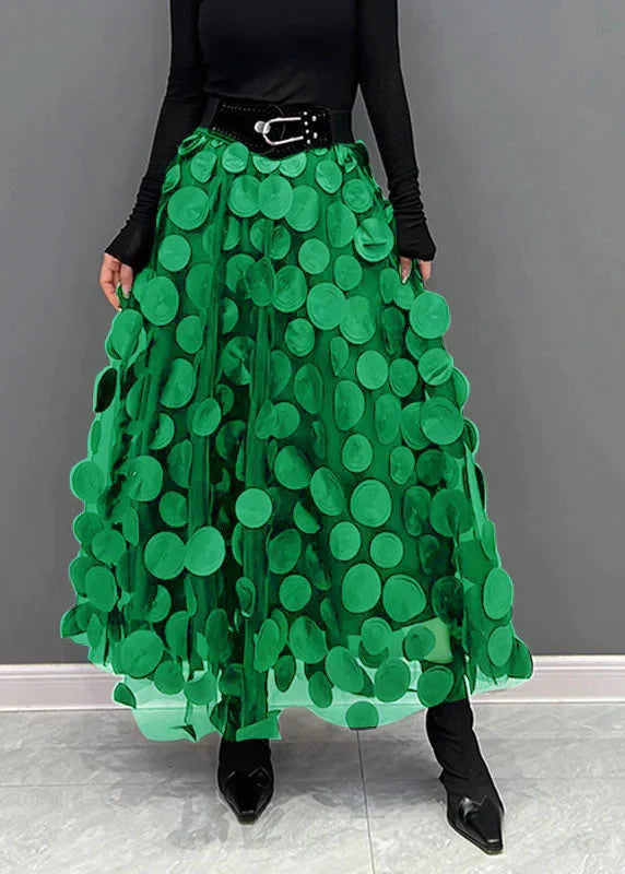 Skirt with Polka Dots and Flowing Cut Fleur, view 6 - Elena Harper