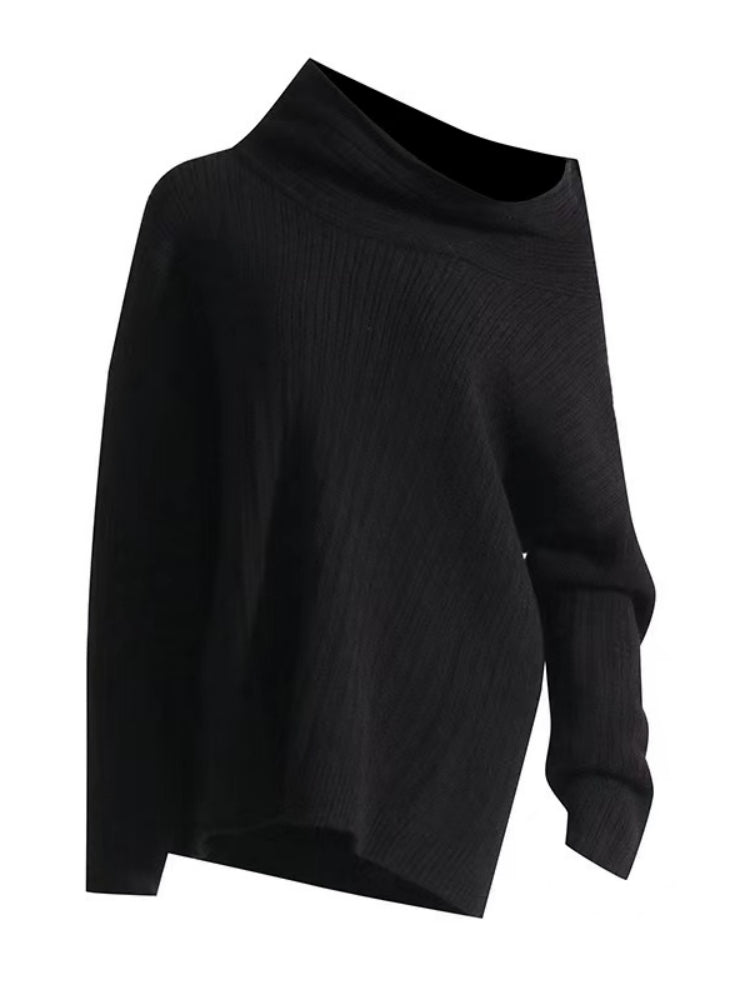 Oversized High Roll Knit Pullover, view 9 - Elena Harper