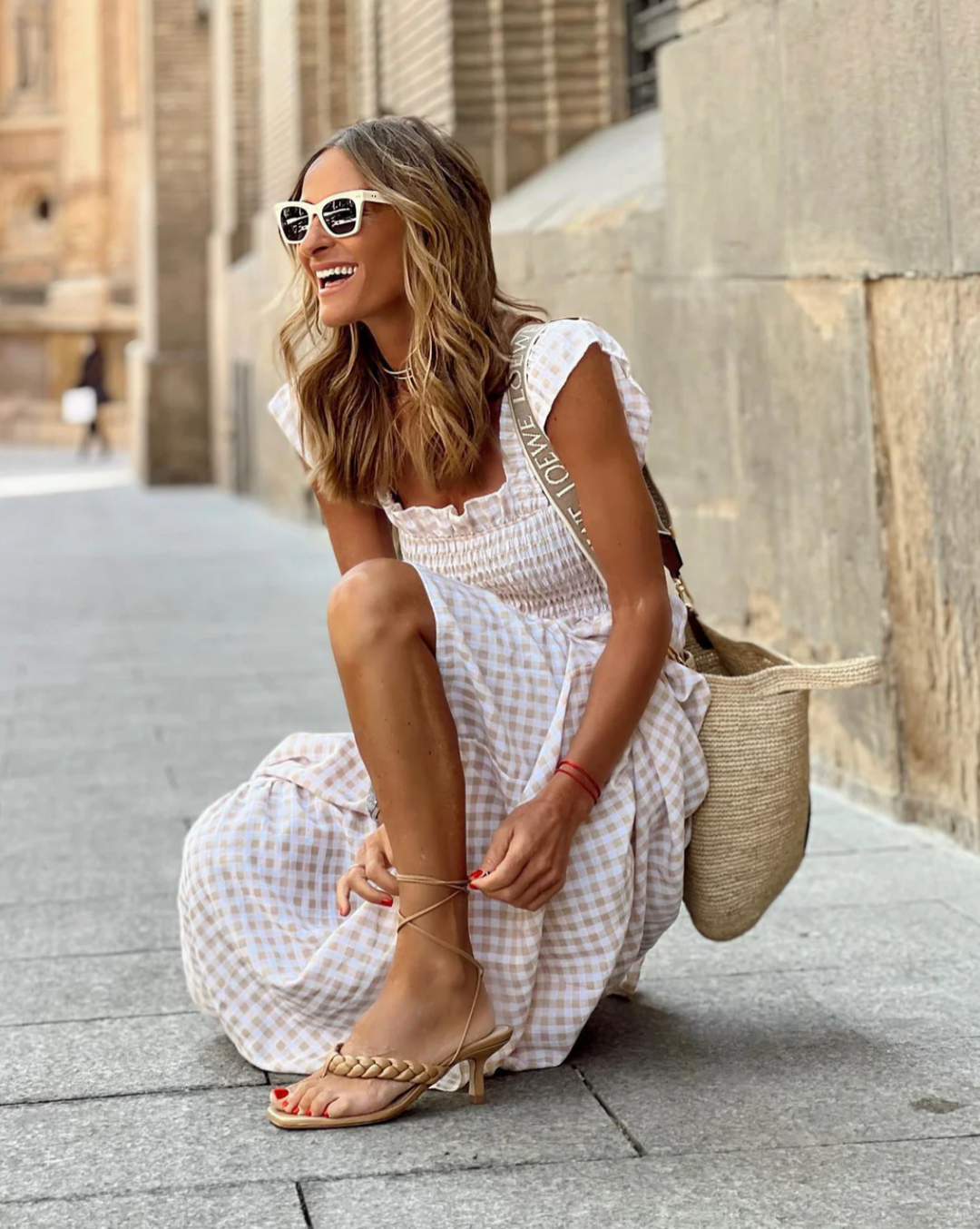 Idoia | Casual Maxi Dress with Ruching for Events