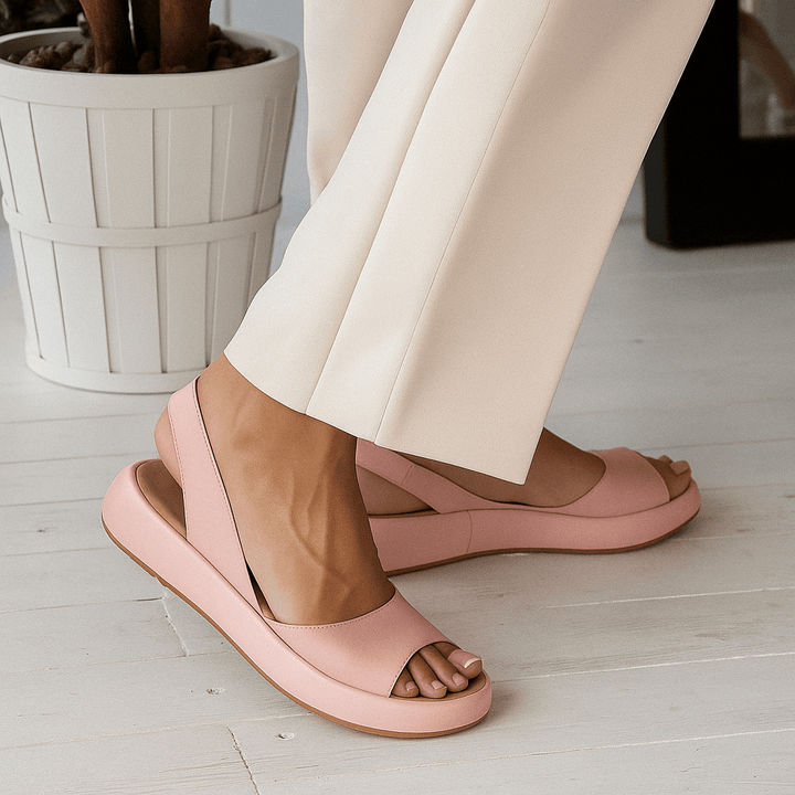 Avenelle™ orthopaedic pink sandals with padded insoles from Emma & Rose Cape Town, featuring stylish straps and comfortable design.