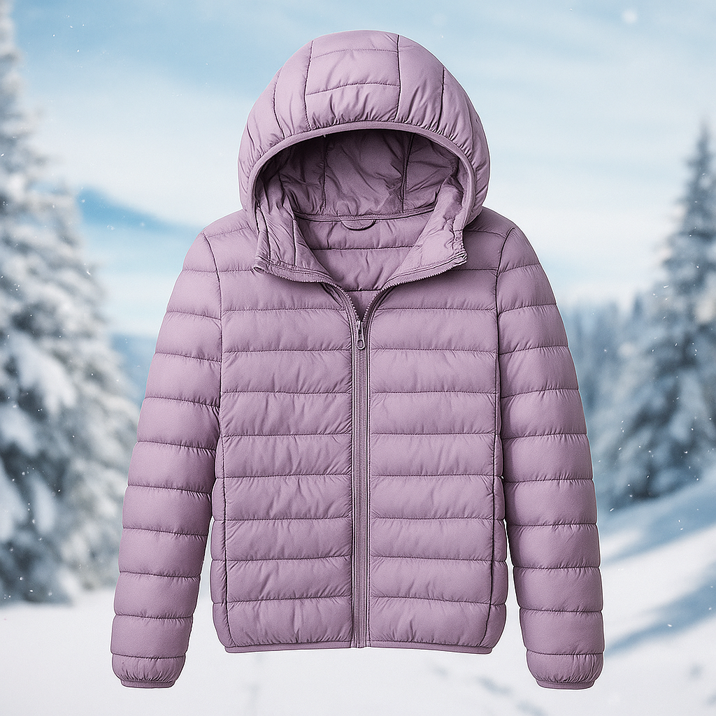 Versatile Lightweight Padded Jacket with Hood - Nora