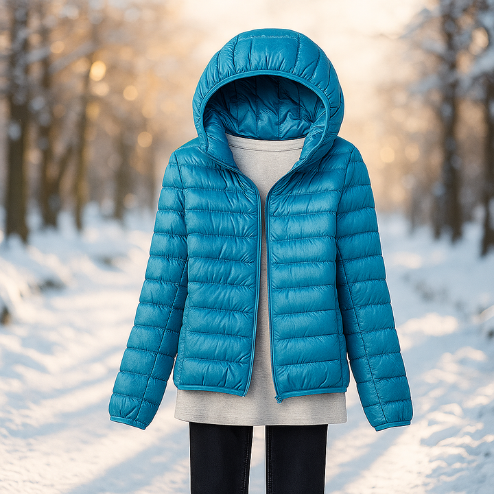 Versatile Lightweight Padded Jacket with Hood - Nora