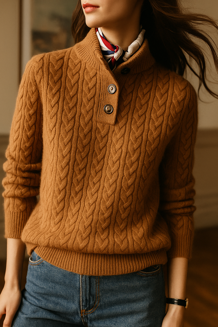 Arden Button-Up Sweater - Elena Harper