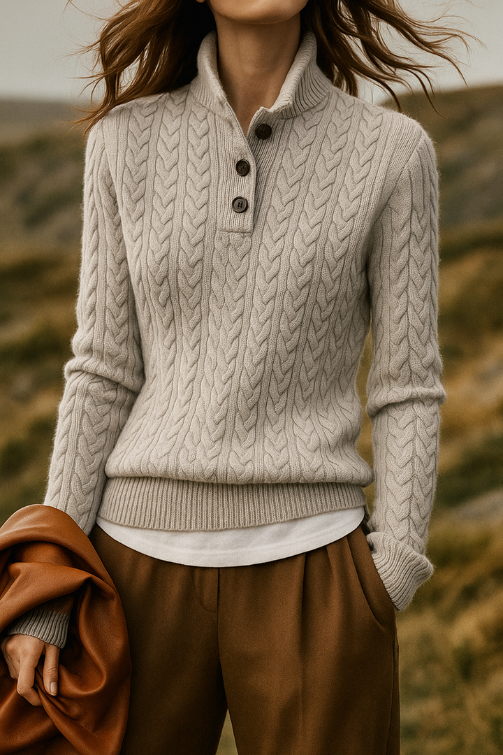 Arden Button-Up Sweater - Elena Harper