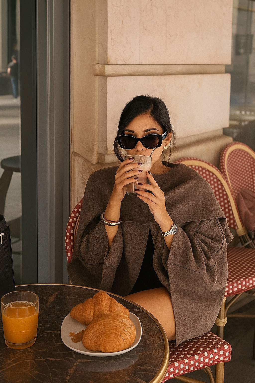 Elegant Cape Scarf for Women – Oversized Asymmetrical Knit Coat
