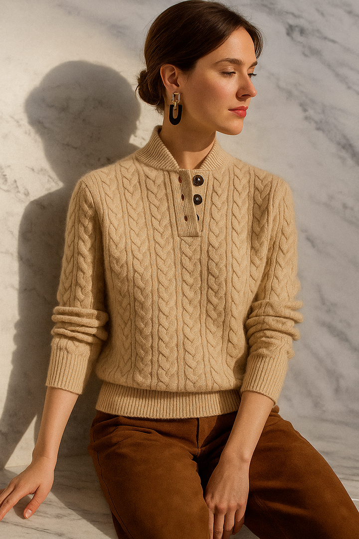 Arden Button-Up Sweater - Elena Harper