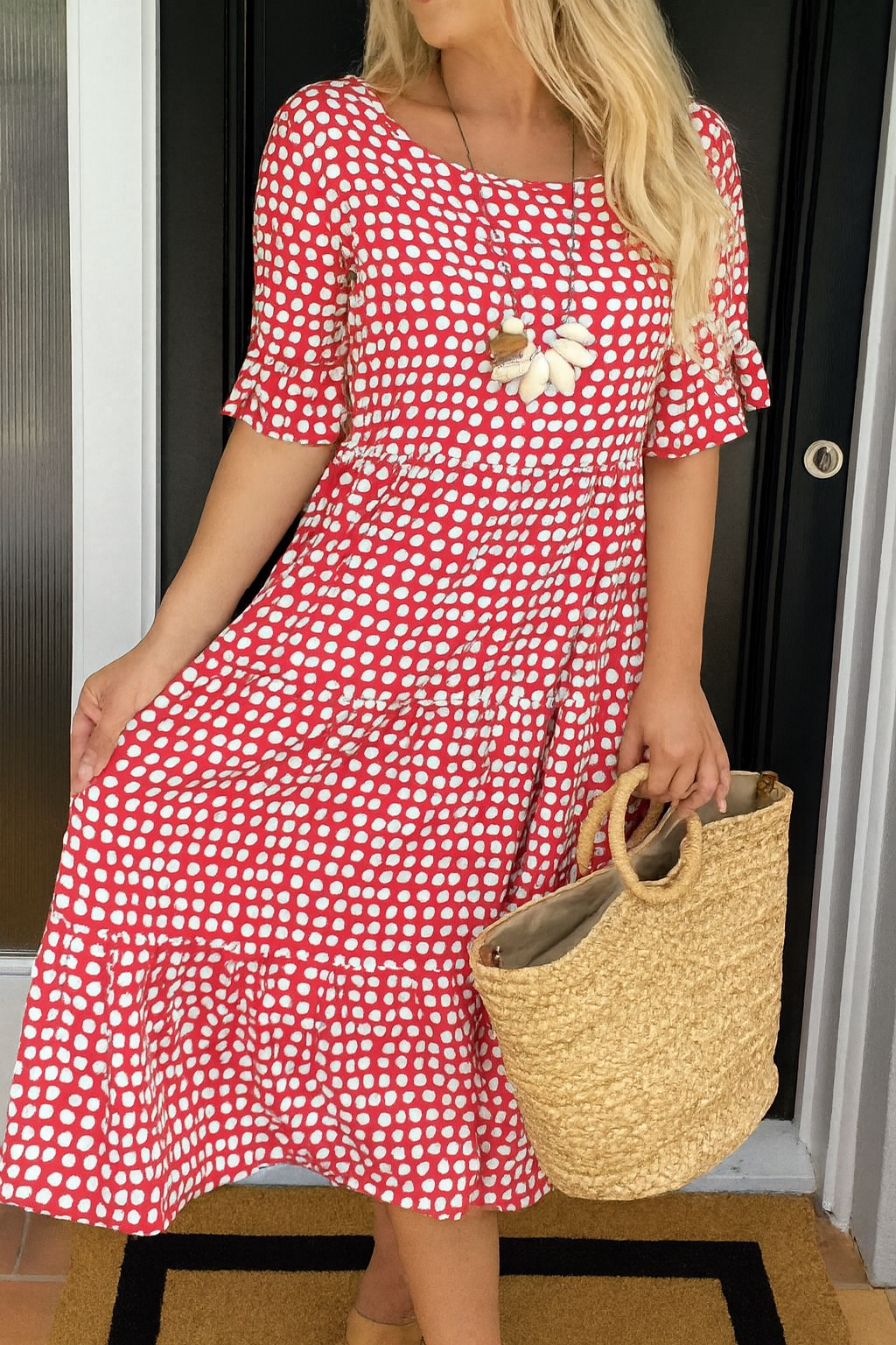 Iris™  |  Sable Short-sleeve Midi Dress