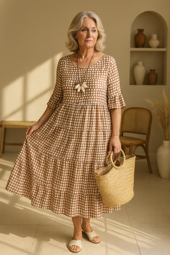 Iris™  |  Sable Short-sleeve Midi Dress
