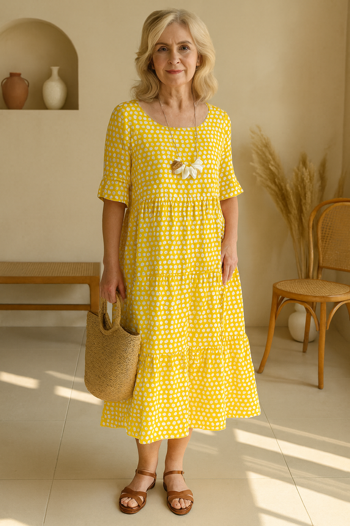 Iris™  |  Sable Short-sleeve Midi Dress