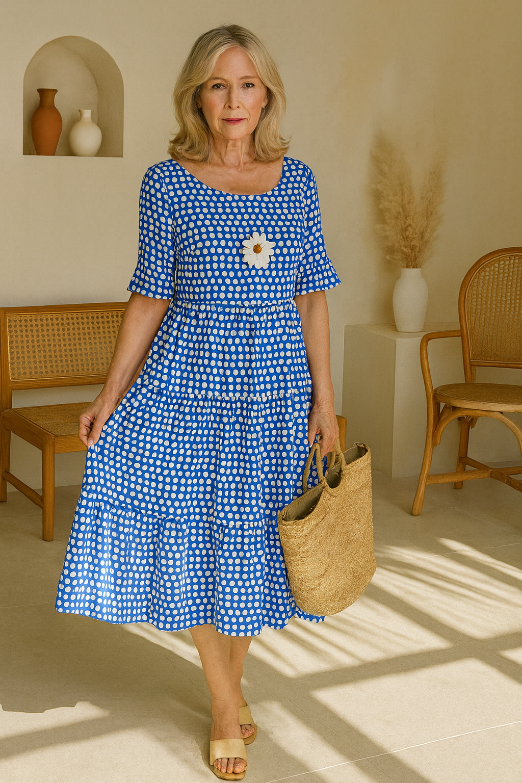 Iris™  |  Sable Short-sleeve Midi Dress
