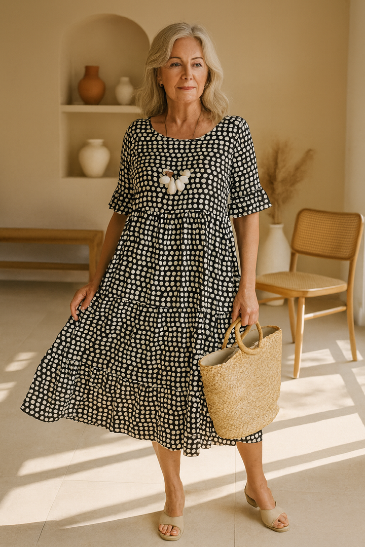 Iris™  |  Sable Short-sleeve Midi Dress