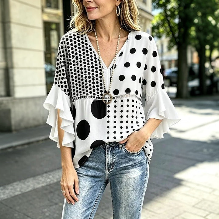 Vintage Polka Dot Blouse