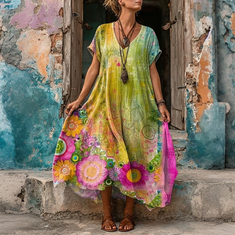 Casual Floral Print Dress