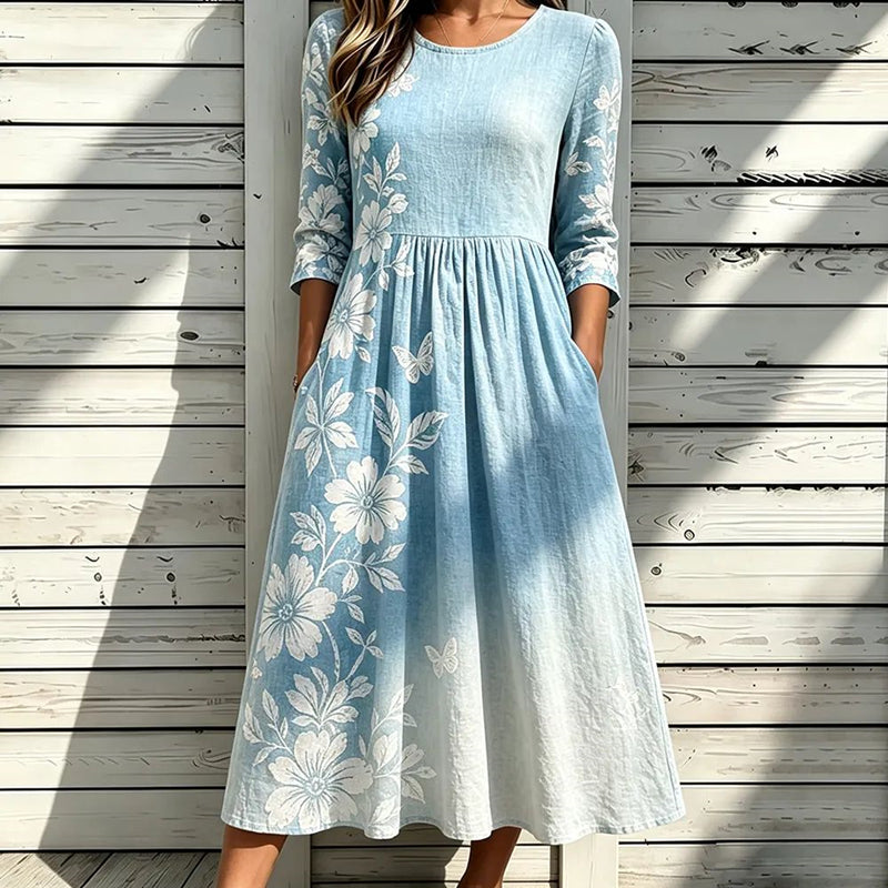 Casual Floral Print Dress