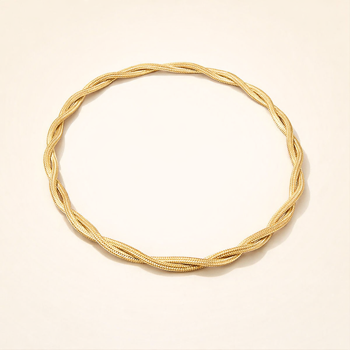 Chiara Twist Snake Chain Necklace - Elena Harper