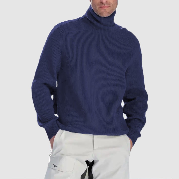 Men's Ribbed Roll Neck Jumper – Kellen