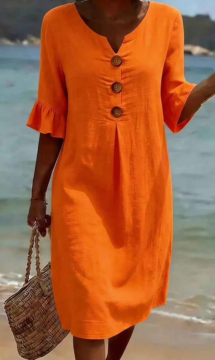 Nelia™ | Airy Midi Dress for Summer