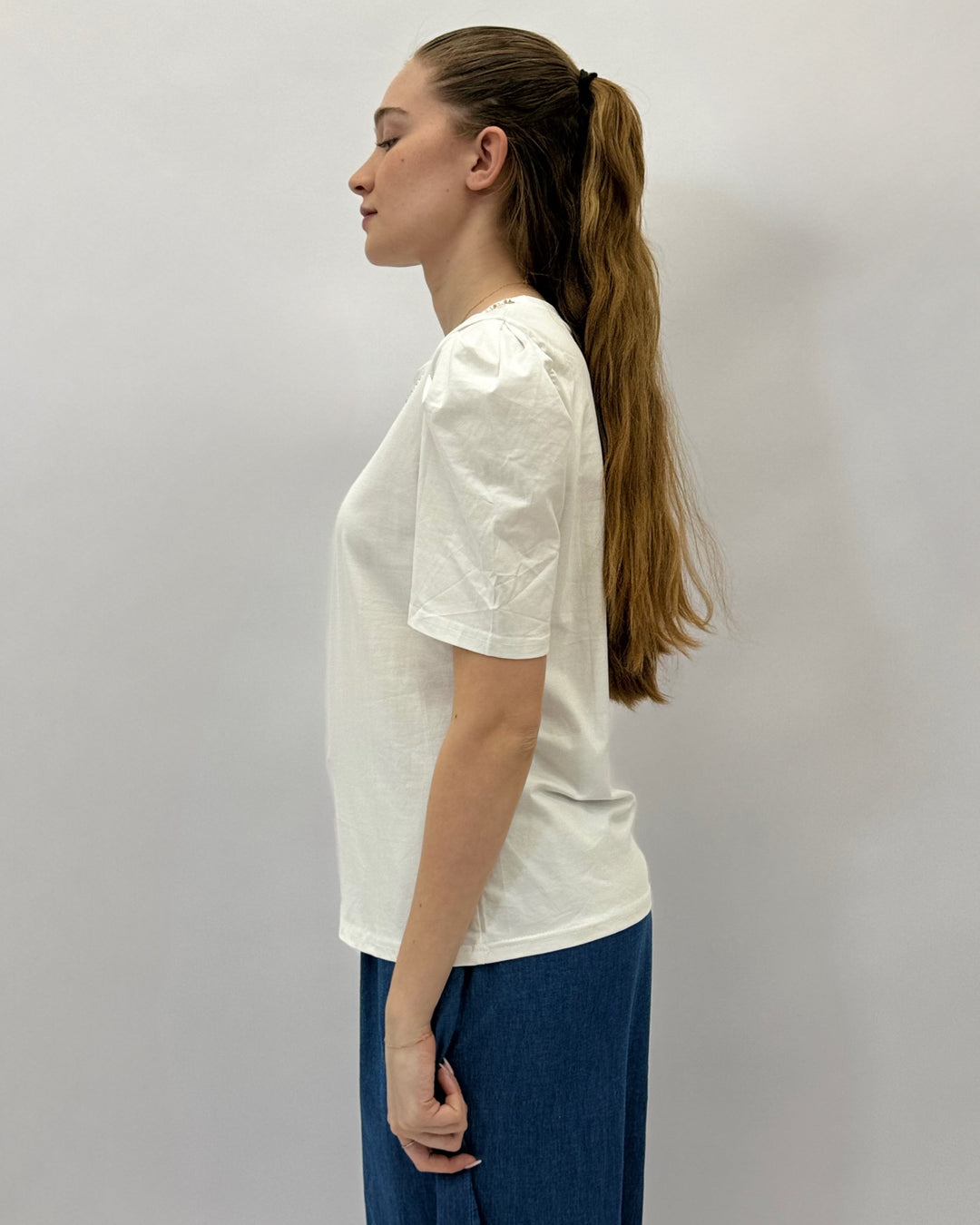 Winnie™  |  soft luxurious fabrics T-shirt Bead Details