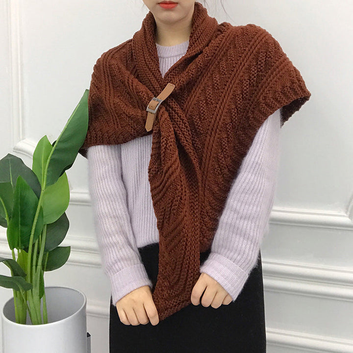 Solid Color Warm Shawl
