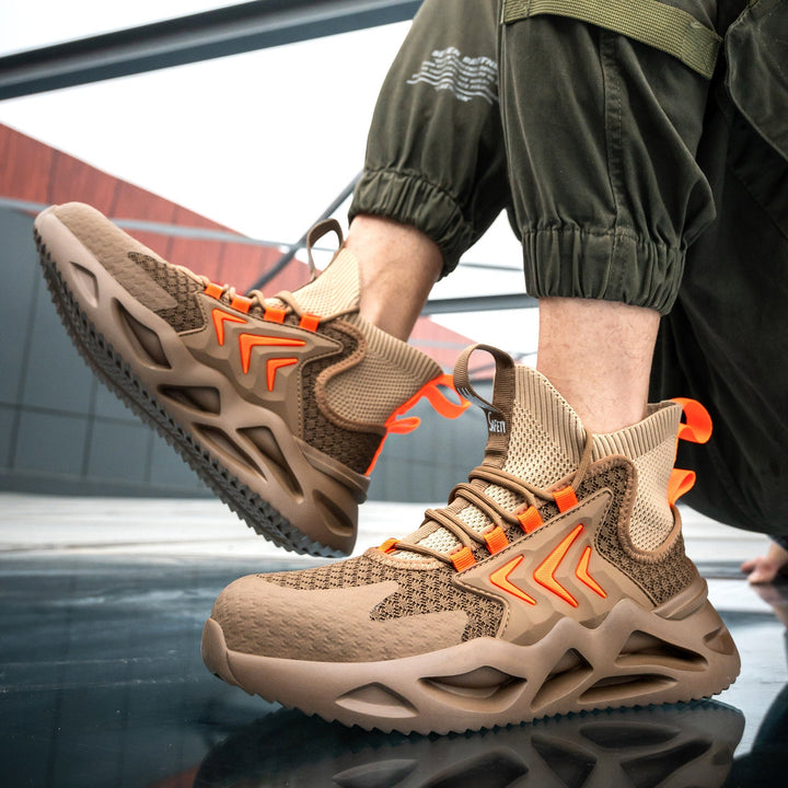 Breathable Flying Woven Anti-Smashing Safety Shoes EB