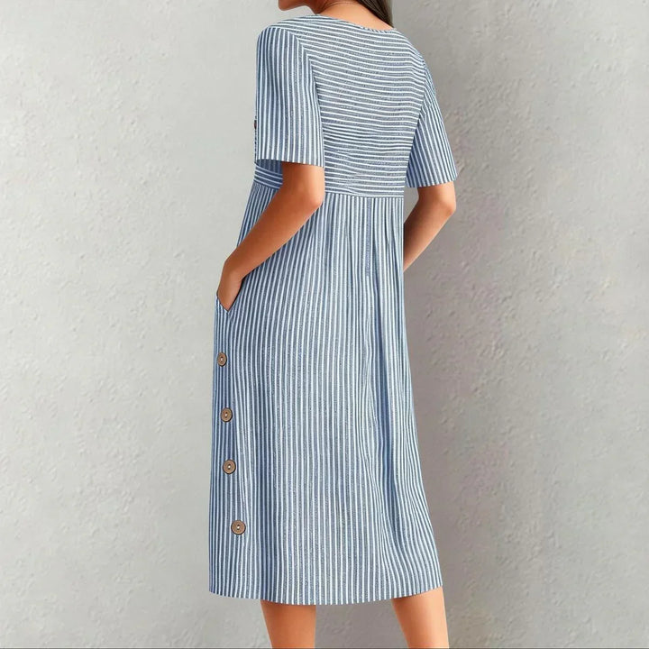 Wanda Striped Midi Dress