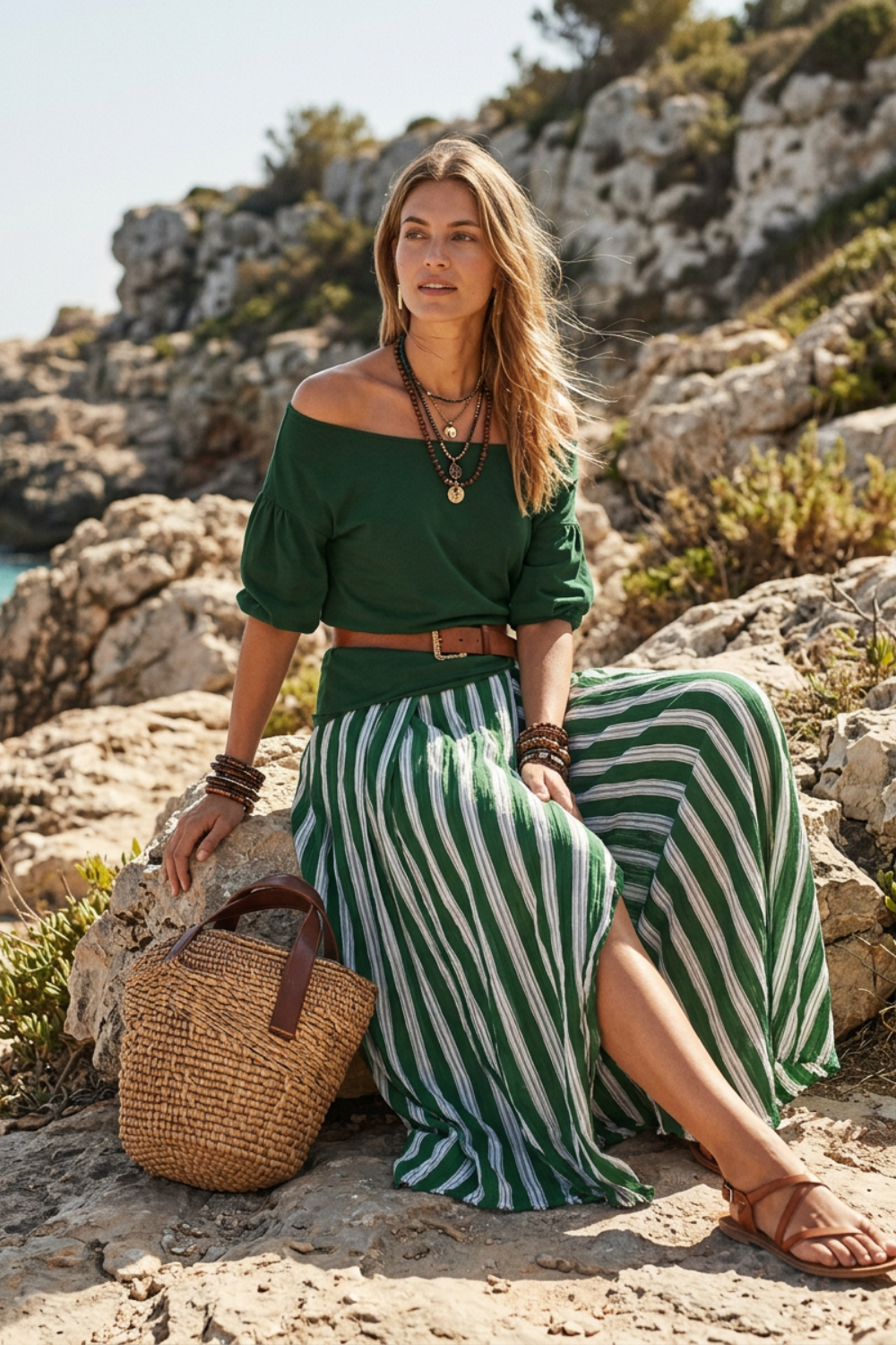 Women's Two-Piece Top & Skirt Set - Elena Harper