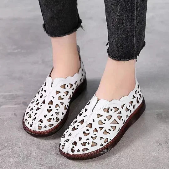 Cyra Retro Shoes with Cut-Out Patterns, view 5 - Elena Harper