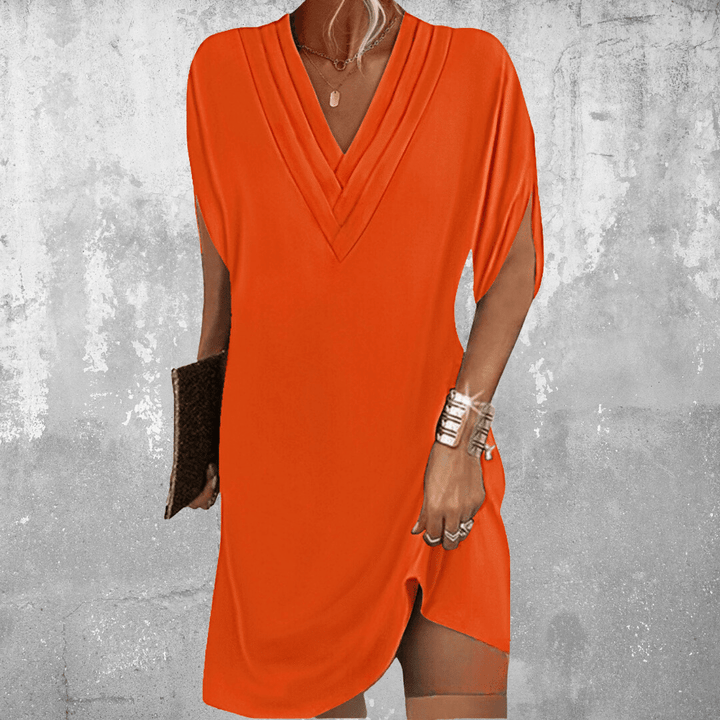 Daria Elegant Dress with Belly Coverage - Elena Harper