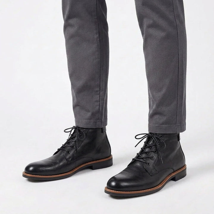 Cushioned Lace-Up Ankle Boots For Men