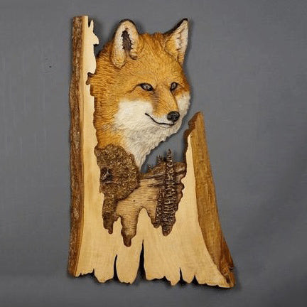Carved Wooden Wall Decoration in Animal Shapes
