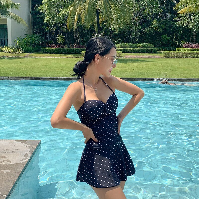 Mala - Polka Dot Swimsuit Dress