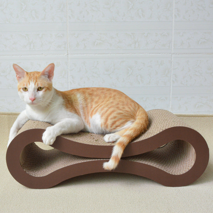 Luxury Infinity Cat Scratching Bed for Cats Cardboard Lounger - Elena Harper