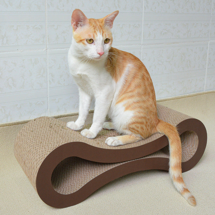 Luxury Infinity Cat Scratching Bed for Cats Cardboard Lounger, view 2 - Elena Harper