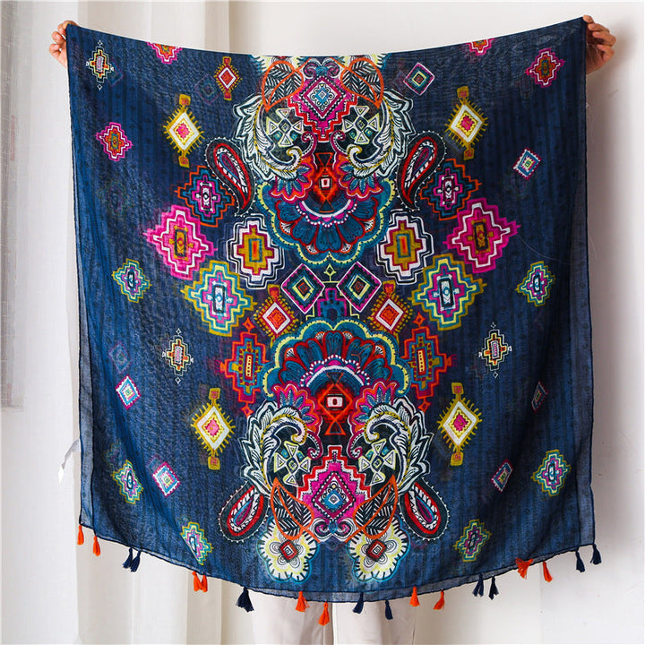 Vintage Ethnic Printed Scarf