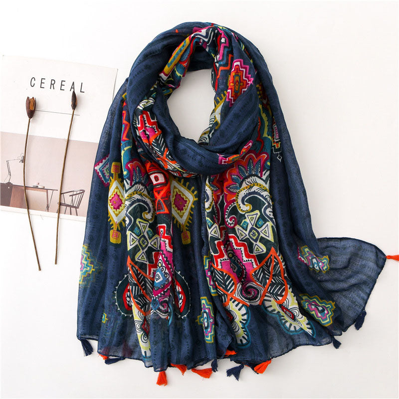 Vintage Ethnic Printed Scarf