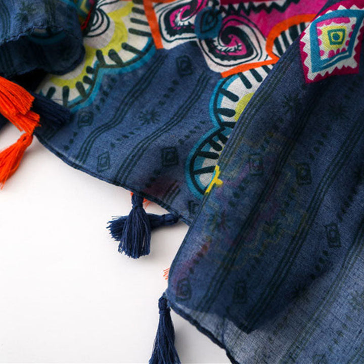 Vintage Ethnic Printed Scarf