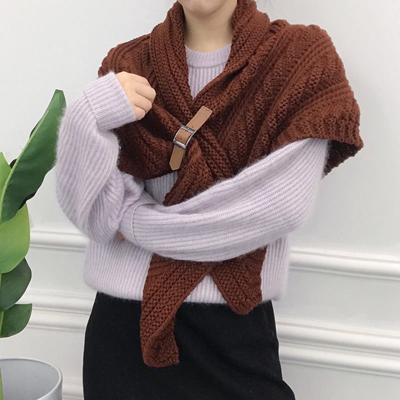 Solid Color Warm Shawl