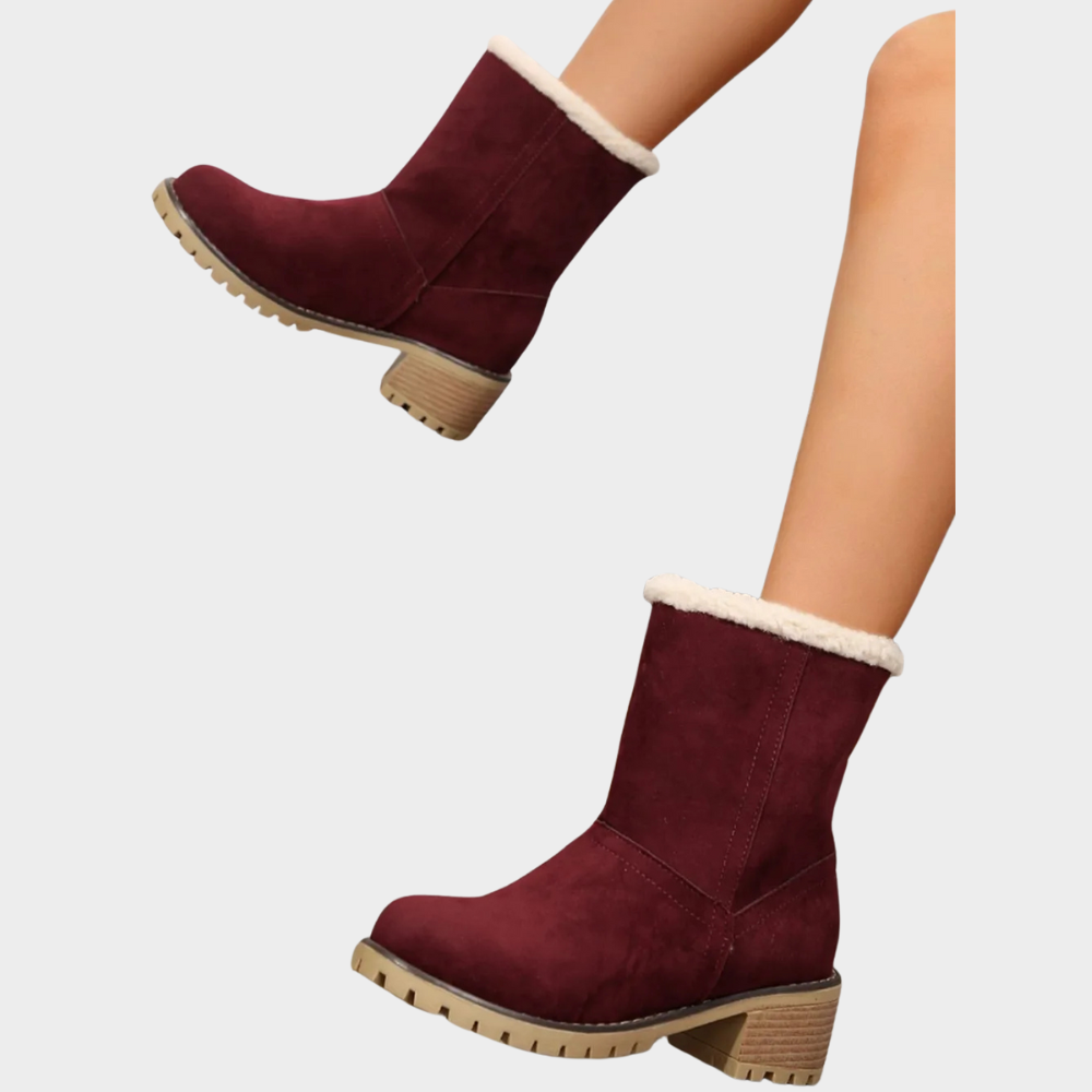 Brynn Winter Boots with Medium Heel, view 10 - Elena Harper