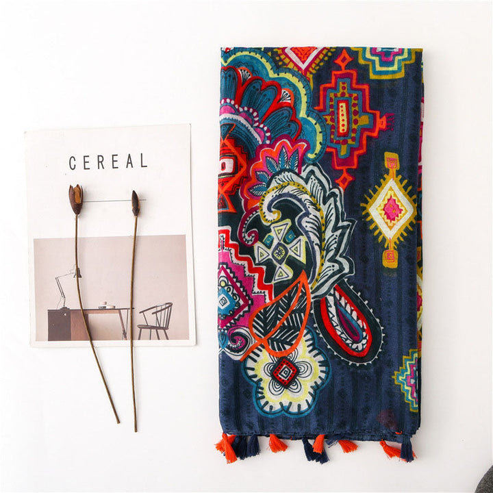 Vintage Ethnic Printed Scarf