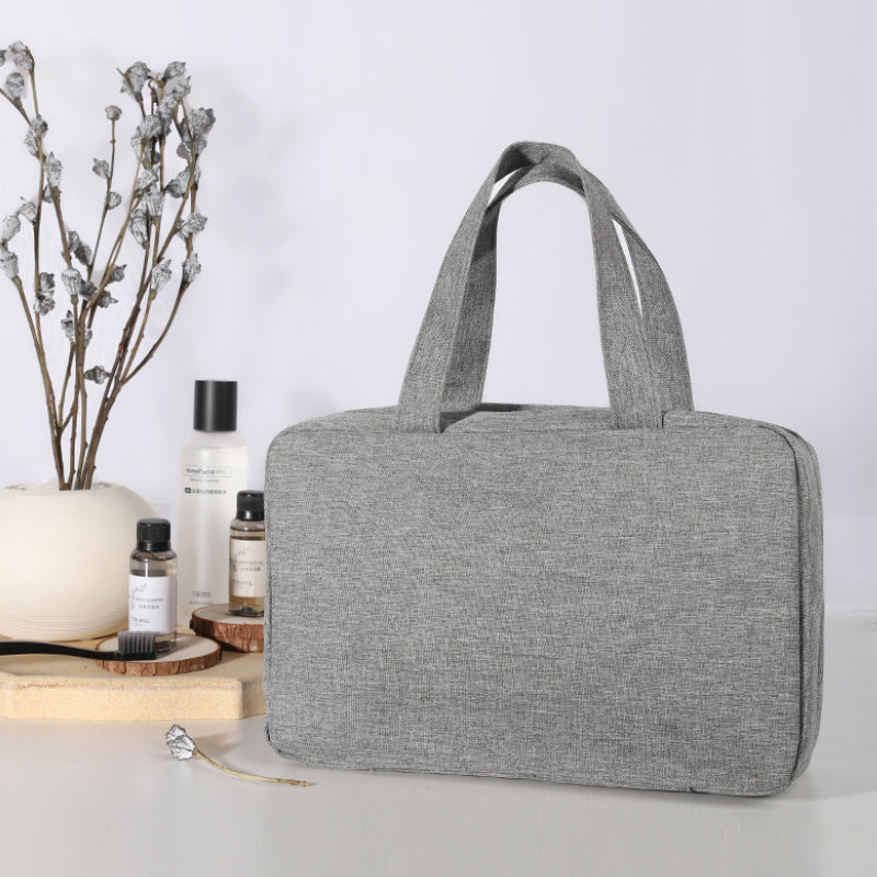 Travelique Travel Cosmetics Organizer | Compact and Waterproof | With 4 Compartments and 360° Hook | For Women and Men