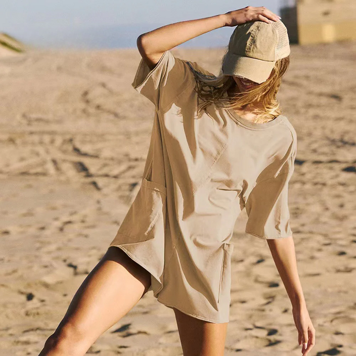 Sophie - Comfortable Oversized Reversible Romper with Pockets