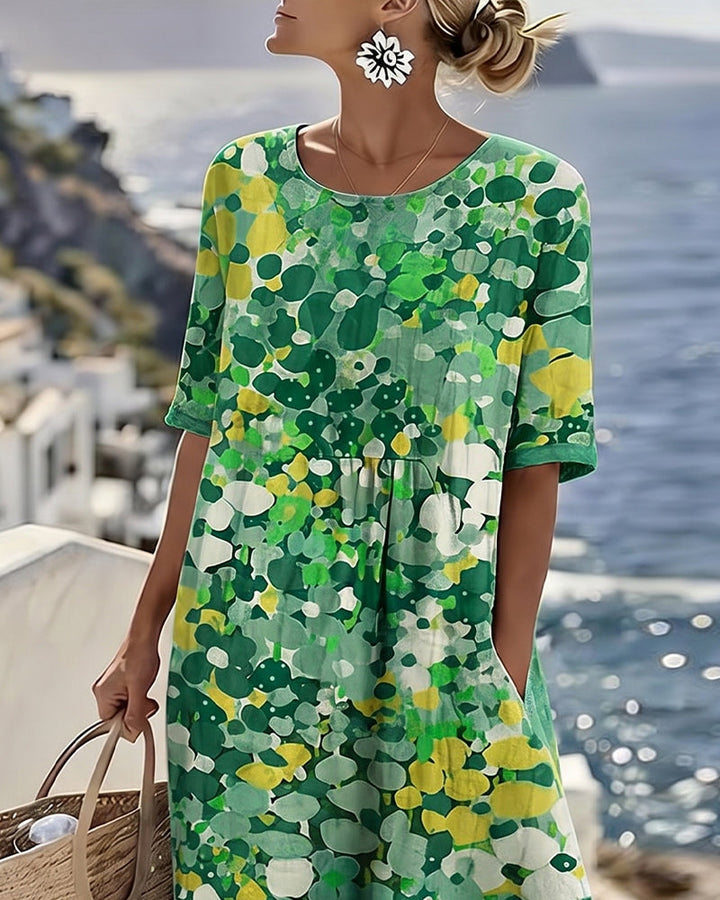 Flora | Loose floral midi dress