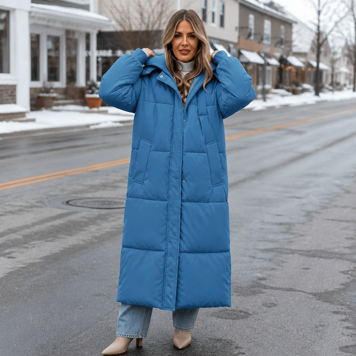 Elise | Long and Elegant Women's Puffer Jacket with Hood