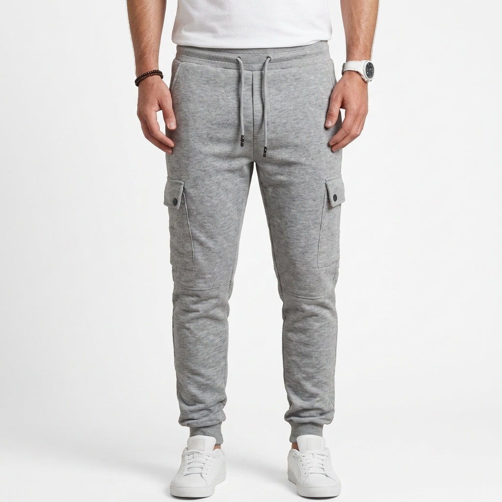 Stretch Cropped Jogger Trousers For Men