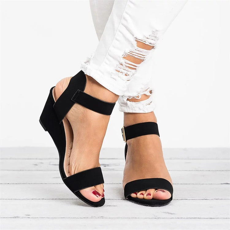 Rochel | Women's Spring Wedge Sandals with Ankle Strap