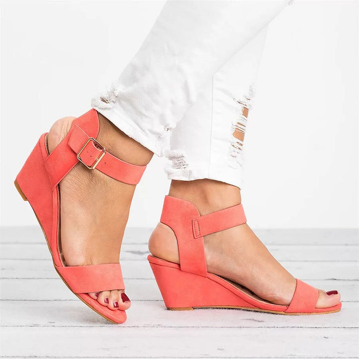 Rochel | Women's Spring Wedge Sandals with Ankle Strap