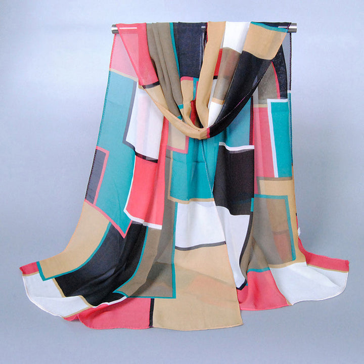 Colorful Geometric Printed Scarf