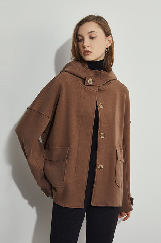 Women's Waterproof Overshirt with Buttons - Practical and Casual
