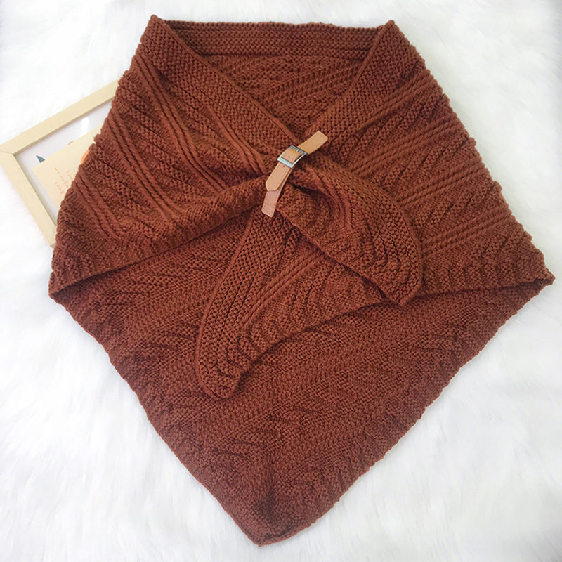 Solid Color Warm Shawl